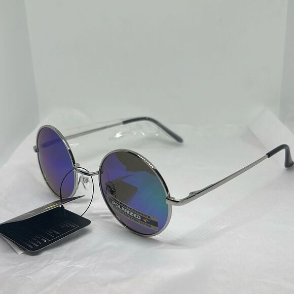 Polarized Mirrored Round Hippie Sunglasses – Model PZ-711050 - Picture 1 of 3